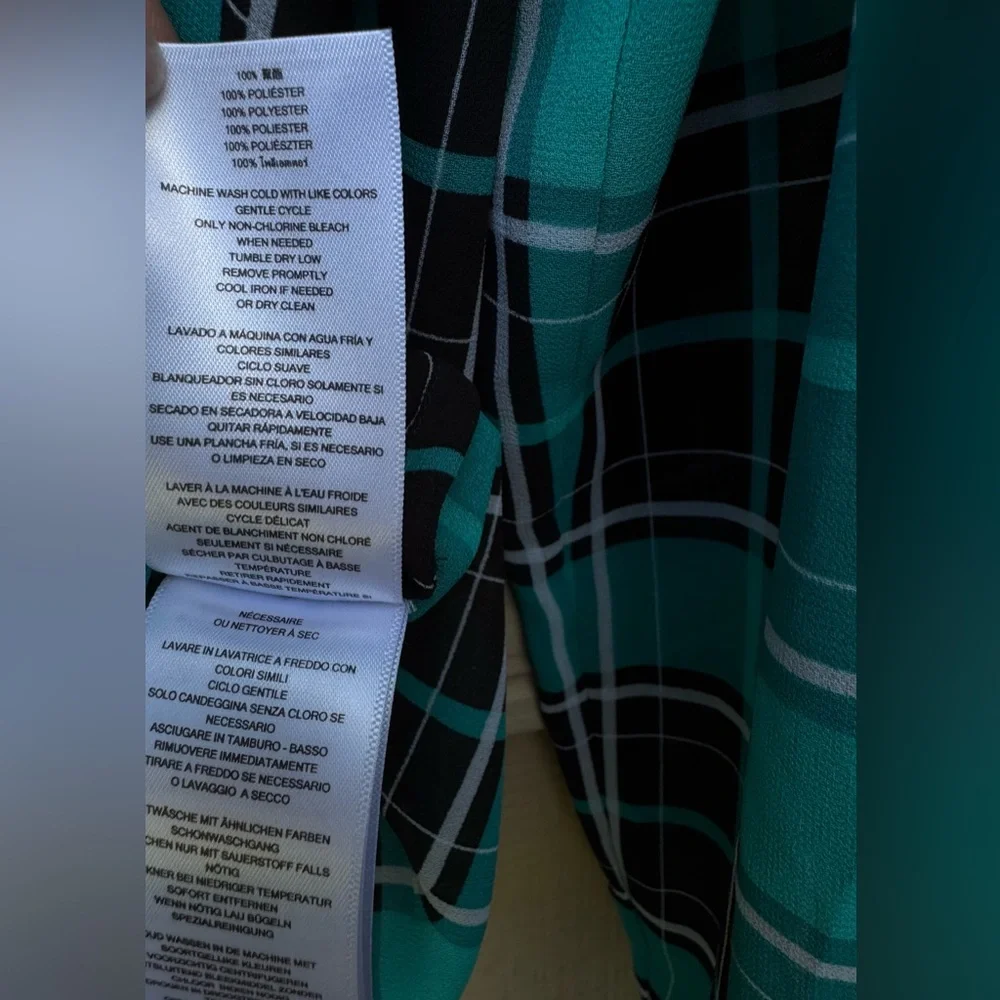 MICHAEL Kors Plaid Button-down Blouse with Front Knot - Picture 8 of 9